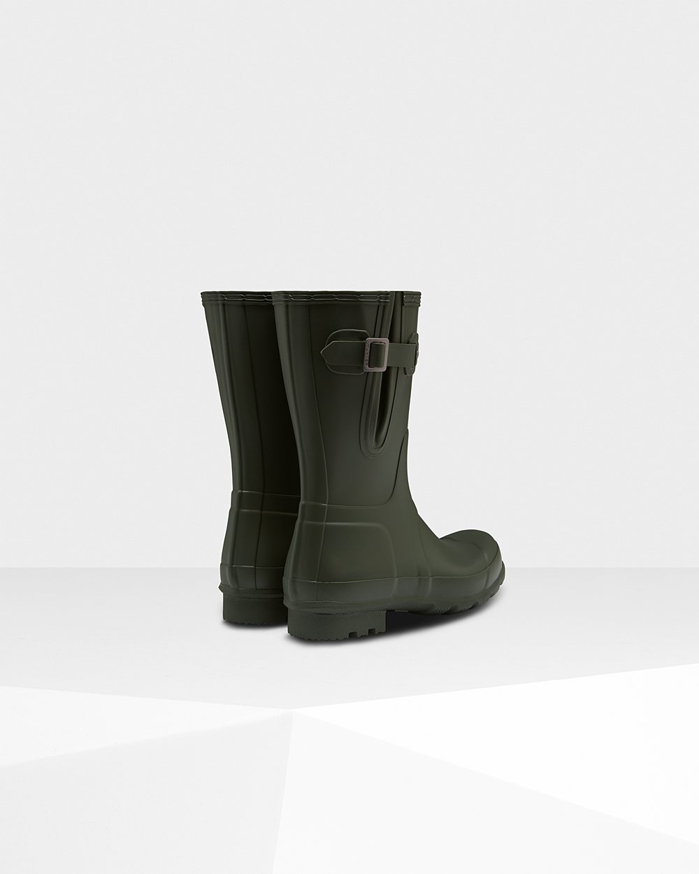 Men Hunter Original Side Adjustable | Short Rain Boots Dark Olive | NZ-32851-SMTR